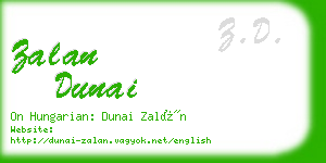 zalan dunai business card